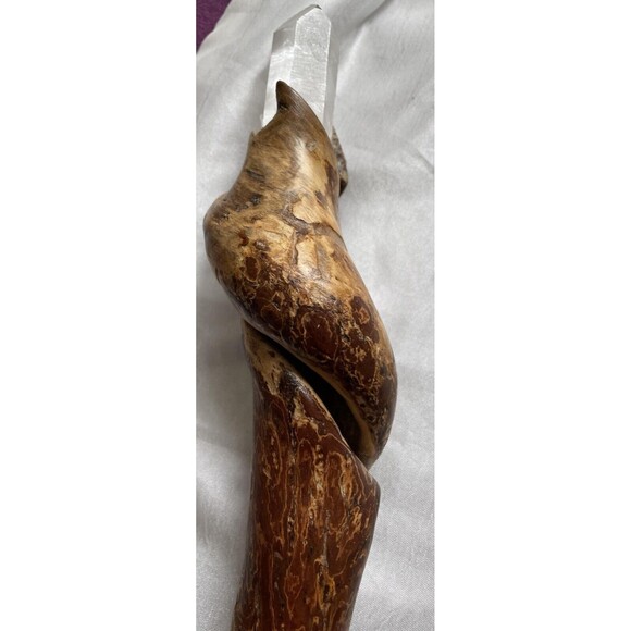 Wizard wand hand made of Texas sassafras wood and an Arkansas mined crystal - Picture 5 of 14